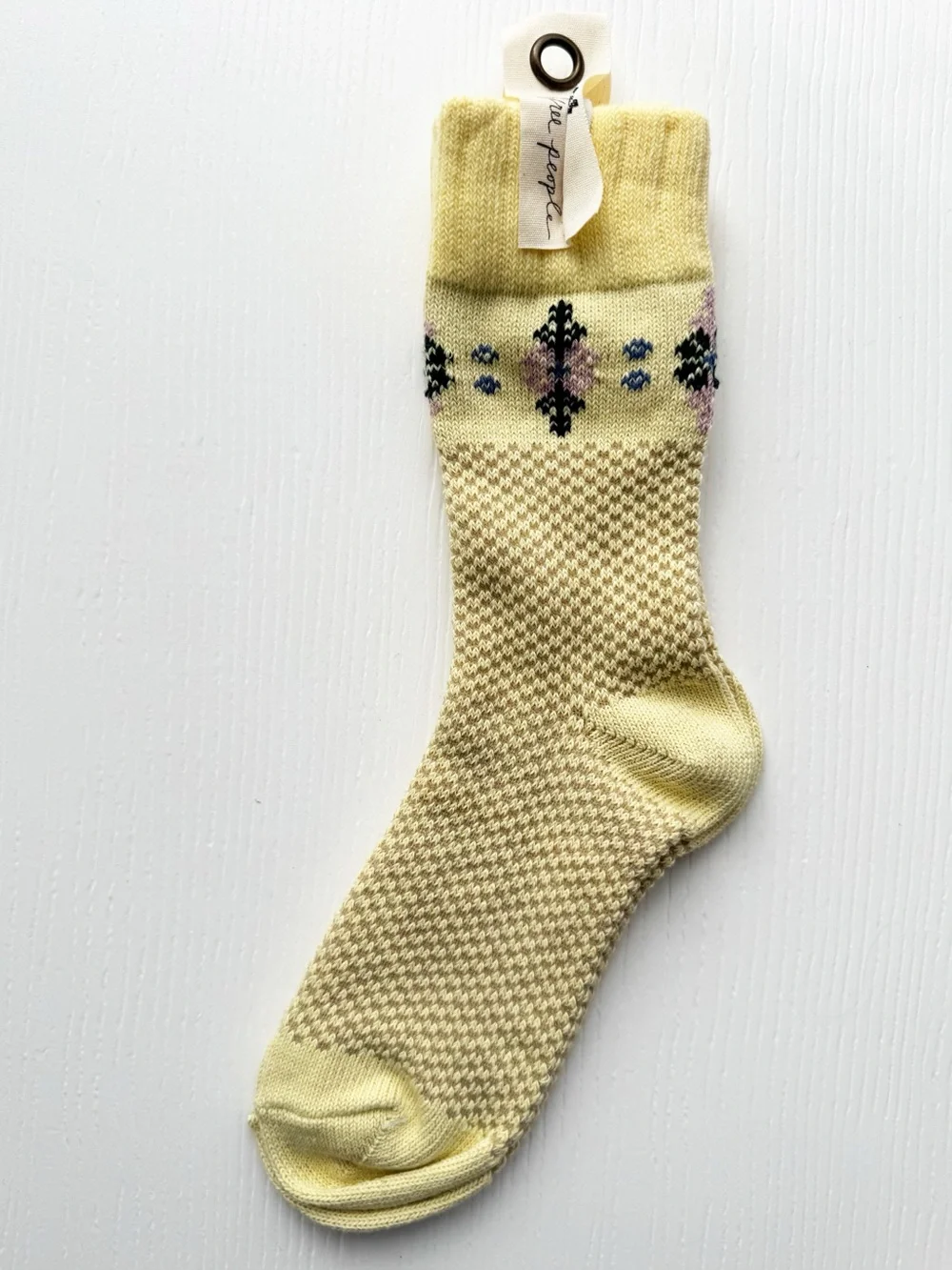 Free People Mosaic Socks in Yellow | NWT